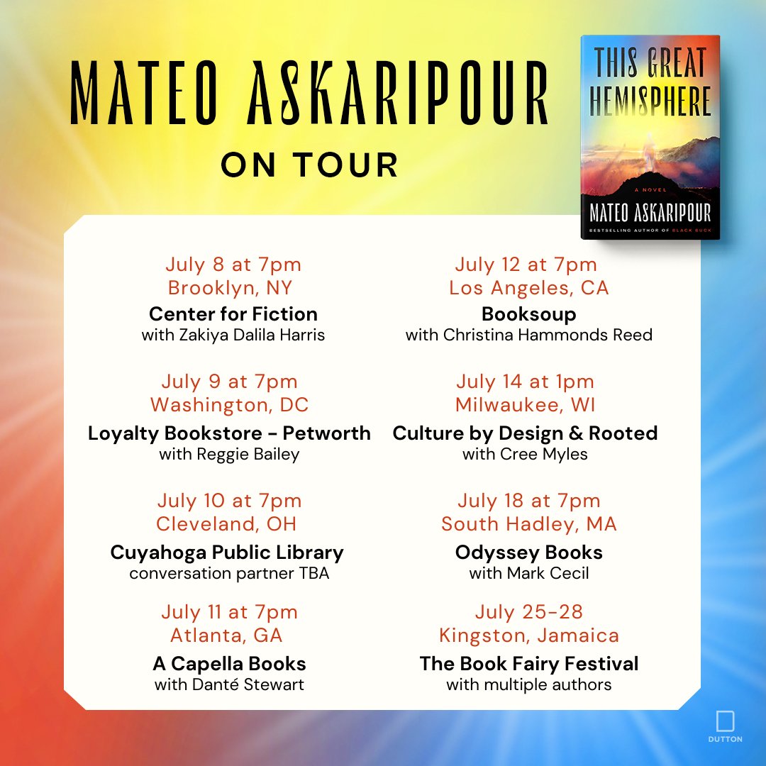 Summer leg of the TGH TOUR is here! Assembled an all-star crew of some of my favorite people, at some of my favorite bookstores, in order to deliver what I hope will be a series of special moments from coast to coast & beyond. We’ll do all we can to make it an unforgettable one.