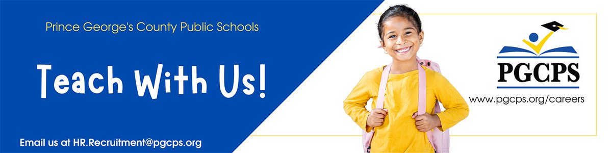 Come #TeachWithUs! @pgcps is seeking experienced teachers to serve our diverse student population — especially in special education, ESOL, elementary, mathematics, and science. Learn more: