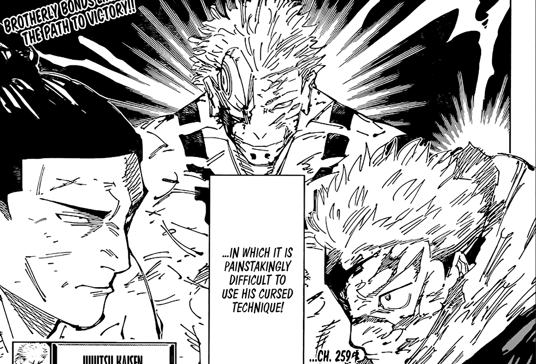 Mush77_'s tweet photo. LETS FUCKING GO TODO IS BACK FOR THE CLUTCH YET AGAIN JUMPJUTSU KAISEN IS BACK 🔥🔥😭😭🙏 
#jjk259 https://t.co/rJBkQ7zQLL
