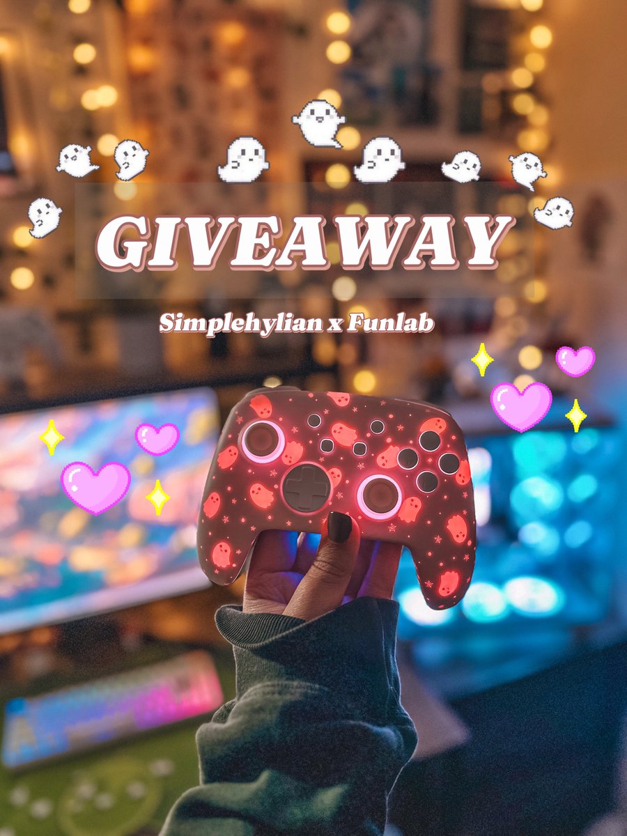 ✨ITS GIVEAWAY TIME✨ To celebrate reaching 15k, I’m teaming up with Funlab to giveaway a Ghosty pro controller to 3 lucky winners! 🎮👾💖 RULES ♡ follow me & @Funlab_switch ♡ like + RT this post ♡ tag a friend below Open worldwide🌎 giveaway ends May 15th ✨ (1/2)🧵