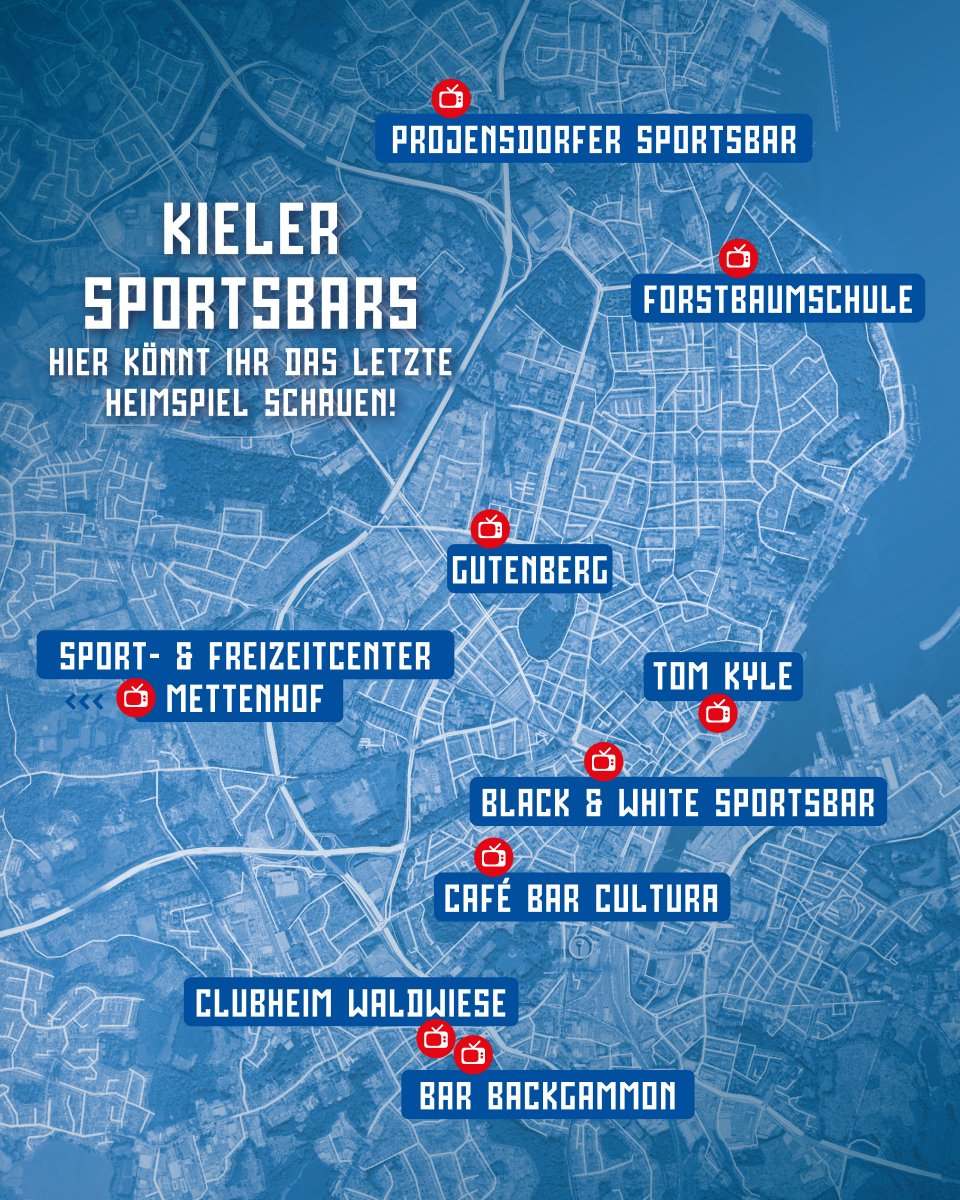 Holstein_Kiel's tweet image. In ganz Kiel könnt ihr morgen gemeinsam mit anderen Fans das letzte Heimspiel unserer Störche live verfolgen. 📺

Sollten wir eine Adresse nicht abgebildet haben, schreibt sie gerne in die Kommentare! 💬
_
#KSVF95 #KielAhoi