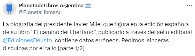 Retiraron de librerías españolas el libro sobre Milei que contenía datos académicos falsos, el desquiciado es una vergüenza mundial
#ElPeorPresidenteDeLaHistoria