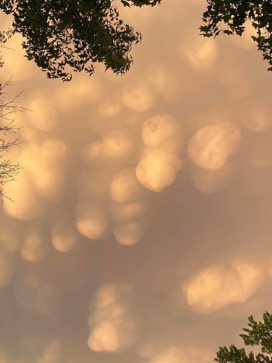 @TheReal40_Head These clouds formed after a sudden severe thunderstorm with golfball-sized hail came out of nowhere in Northwest Arkansas on Wednesday evening.