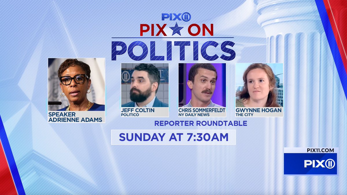 SUNDAY: wide-ranging interview with @NYCSpeakerAdams. Plus, @JCColtin , @GwynneFitz and @C_Sommerfeldt at the reporter round table:
