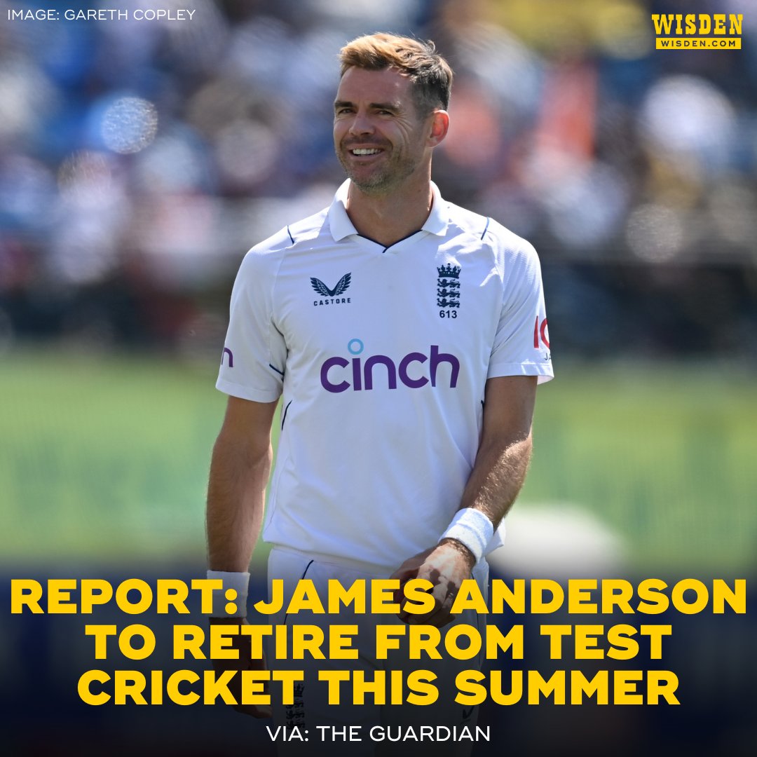 According to the @guardian, Brendon McCullum has told James Anderson that the 2024 summer will be his last in Test cricket.