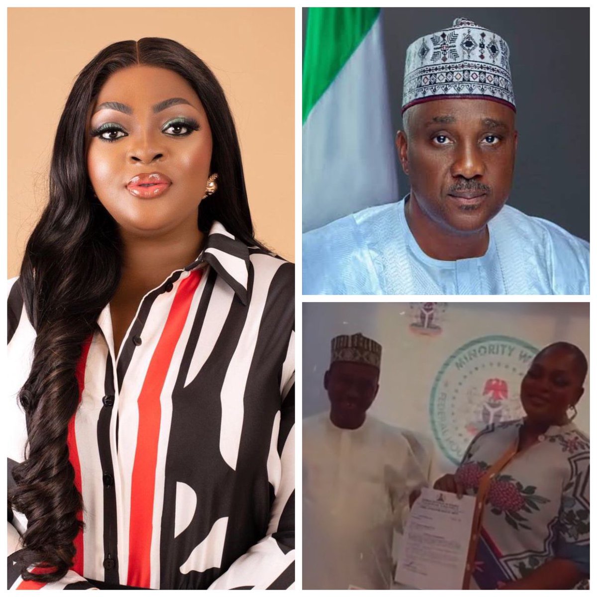 ENDSARS latest..... The popular actress who was said to have been 'keed' by sojas during the destructive mutinous riot in 2020, Eniola Badmus, has been appointed as the SSA to the Speaker of the House of Representatives. Another proof that NOBODY died during the violent riot…