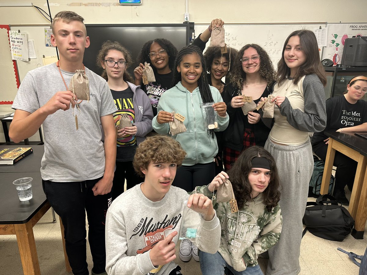 Happy Mother’s Day from HFMS 8th Grade Science class. We’ve made bath bombs for mom in our chemistry lab!