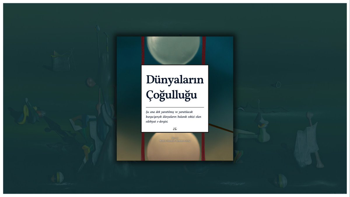 11. Sayımız yayınlandı!

Katkıda bulunanlara teşekkür ederiz.

Siz okuyuculara da iyi okumalar dileriz!

Link: dunyalarncogullugu.files.wordpress.com/2024/05/dunyal…