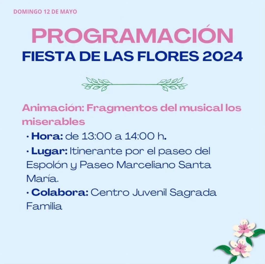 🌸 ¡Fiesta de las Flores! 🌼 Hoy arraca uno de los findes más bonitos y coloridos del año en nuestra ciudad. 

Siendo el lema de este año "Las flores dan vida a la pintura" las composiciones florales se inspirarán en obras de grandes pintores como Dalí, Van Gogh o Frida Kahlo. 🎨