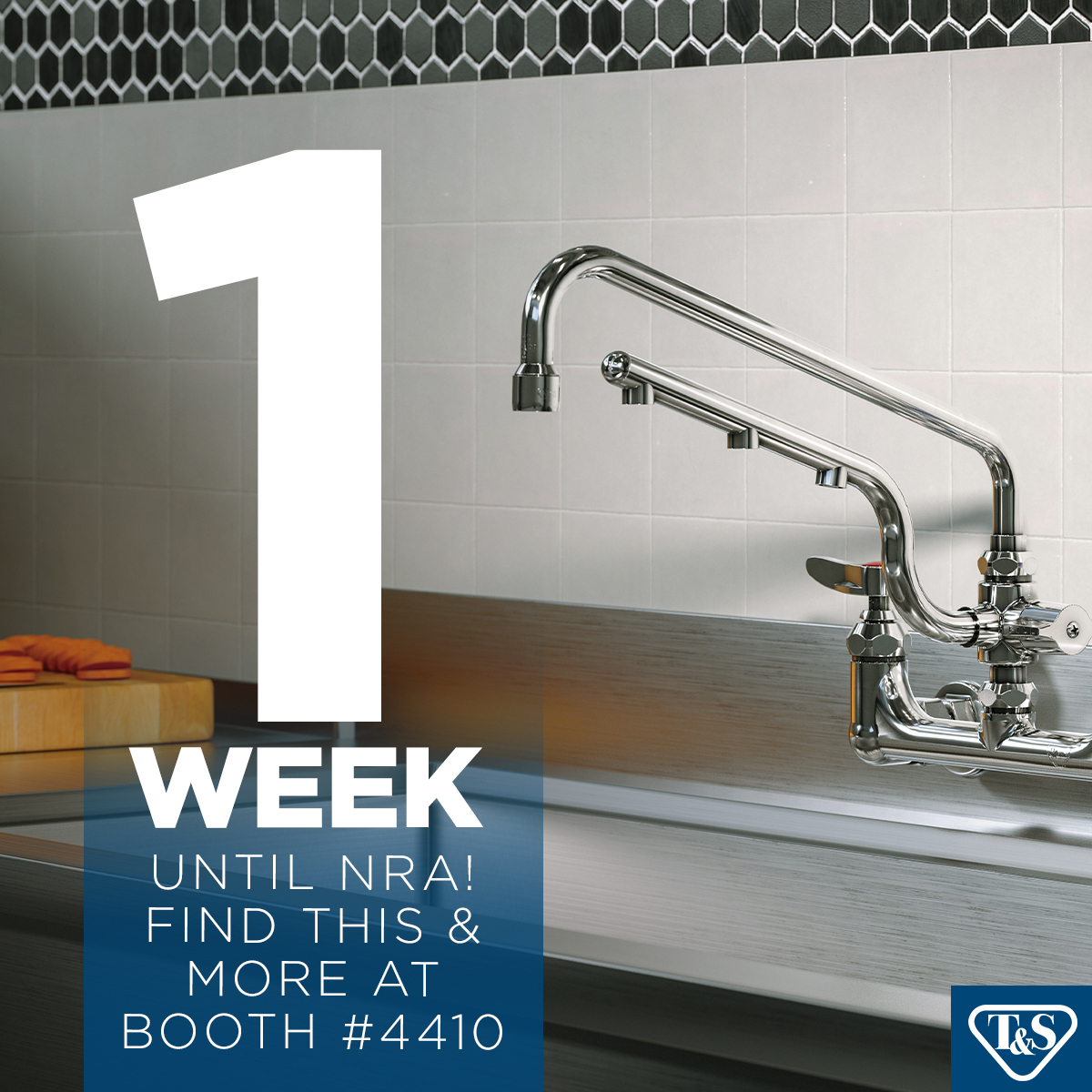 Can't wait for the @NationalRestaurantShow? Neither can we! Join us in just over a week at booth #4410. We'll be showcasing the latest updates in commercial kitchen plumbing. Don't miss this treat from T&S Brass! #2024RestaurantShow