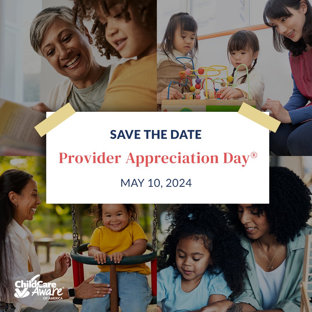 Thank you to childcare providers this #ProviderAppreicationDay and thank you to the early care educators and their work in our community! @childcareaware #ThankYouChildCare