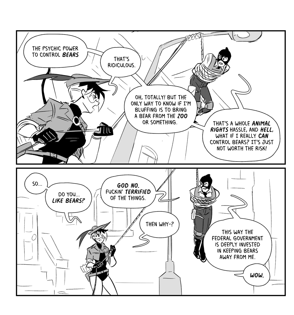 spicymancer's tweet photo. Escape Artist

Quiver and Robber Guy have a chat while waiting for the police. https://t.co/6H6pwSRwlO