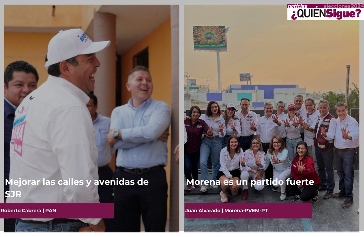 #QUIÉNSIGUE | 👤👇Candidatos a la Presidencia Municipal de San Juan del Río Roberto Cabrera | PAN noticiasdequeretaro.com.mx/2024/05/10/mej… Juan Alvarado | Morena noticiasdequeretaro.com.mx/2024/05/10/mor… #NOTICIASDEQUERETARO