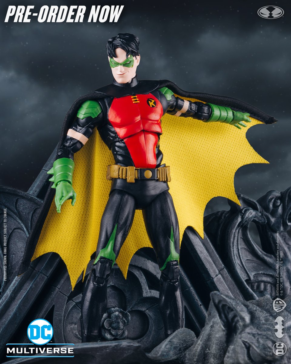 Robin™ (Tim Drake) is available for pre-order NOW at select retailers!
➡️ bit.ly/RobinTD7in-McF…

7' scale figure includes 8 extra hands, collectible art card and base.

#McFarlaneToys #DCMultiverse #Robin #Batman #TimDrake #DCComics