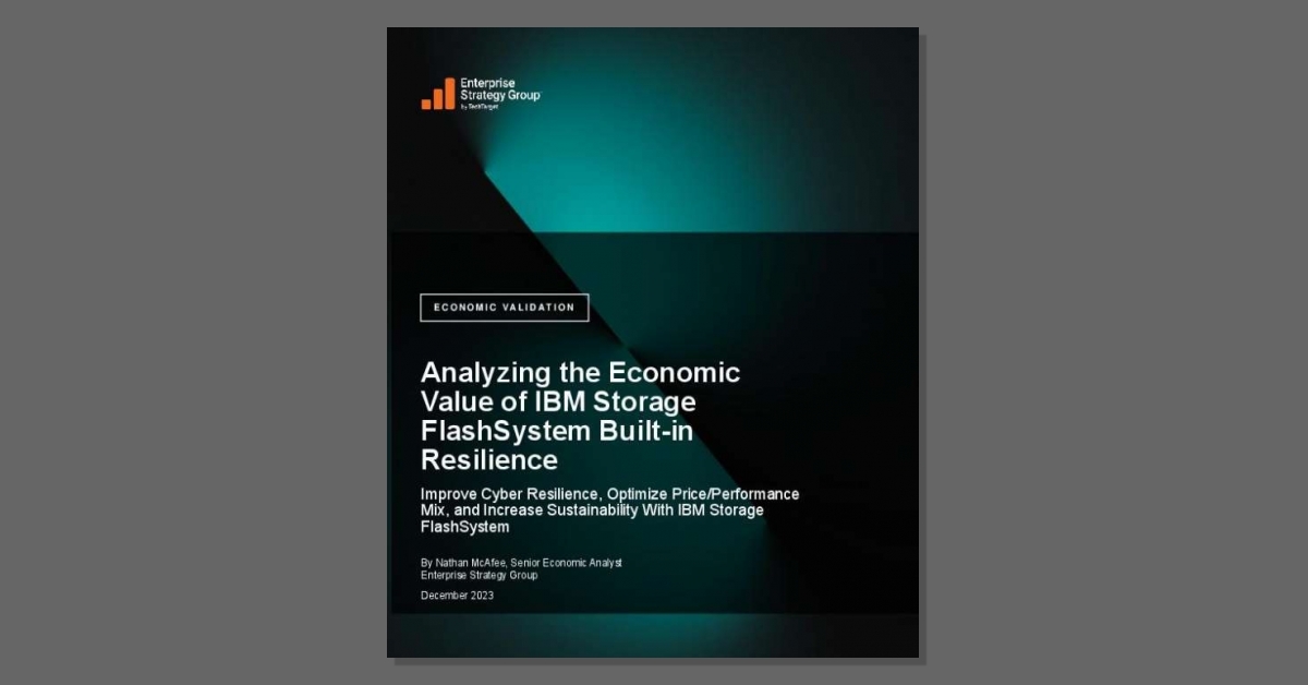 enterpriseti's tweet image. Say goodbye to data-loss concerns. Download this exclusive report from analyst firm ESG and see how the built-in resilience of @IBM Storage #FlashSystem tackles storage and recoverability challenges head-on. stuf.in/be0ghx