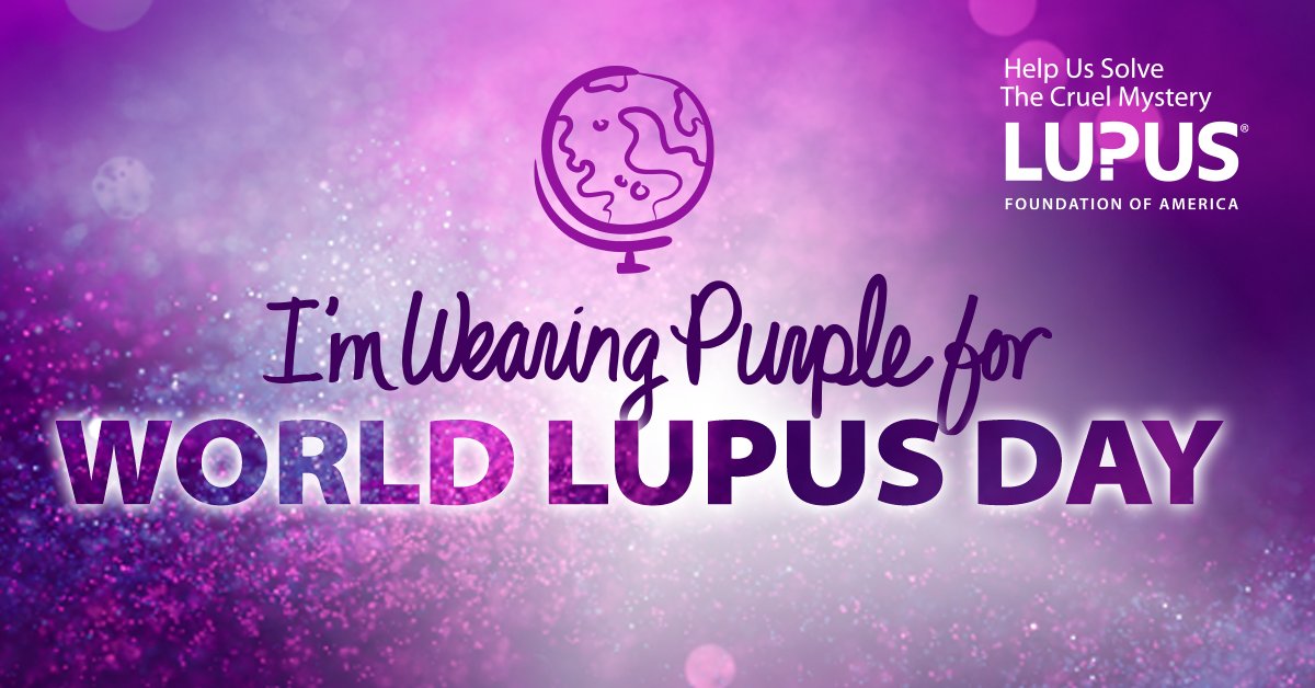Today's #WorldLupusDay! I wear purple to help raise awareness for the millions impacted by this devastating disease. Let's make lupus visible. Learn more by visiting: lupus.org/PutOnPurple #LupusAwarenessMonth
