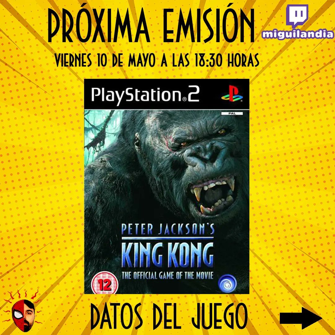 ¡Desde ya en Twitch!
👇👇👇
twitch.tv/miguilandia

#miguilandia #twitch #kingkong #cine #aventuras #peterjackson #ps2