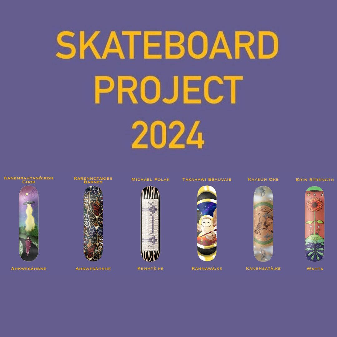 Join us in celebrating Indigenous artwork and skate culture with Skateboard Project 2024! Visit our website for more info and to shop: woodlandculturalcentre.ca/skateboard-pro… #Indigenous #IndigenousVoices #IndigenousArt #IndigenousCulture #SupportLocalArt #SkateboardProject #GoSkateDay