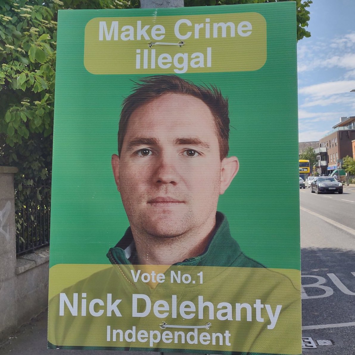 “Make crime illegal” says former Arthur Cox solicitor running for election 🤔 🤨