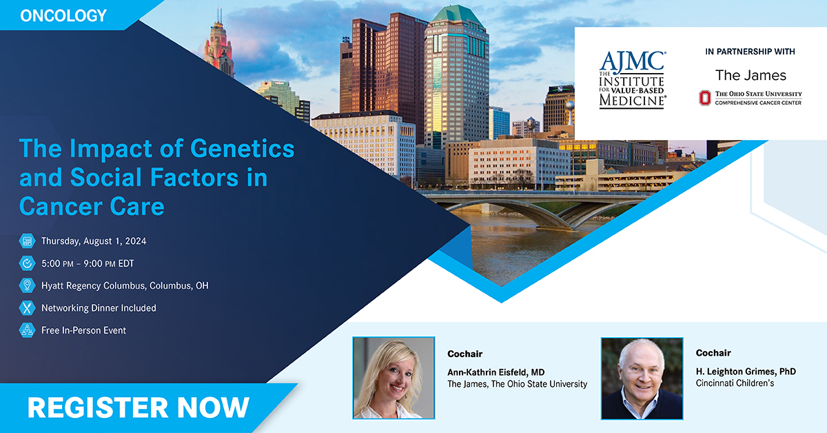 The @OSUCCC_James and @EBOncology have partnered for an amazing event that is co-chaired by Ann-Kathrin Eisfeld, MD (@AkEisfeld). The Impact of #Genetics & Social Factors in #CancerCare. Registration is now open. ⬇️ event.ajmc.com/event/b58c1341…