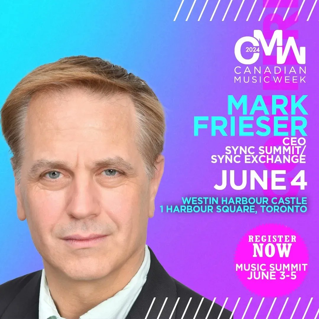 departurefest's tweet photo. We are thrilled to announce Mark Frieser, CEO, Sync Summit/Sync Exchange as a #CMW2024 speaker. Passes are on sale now! https://t.co/lA1jSrjLgL 🎟🔗

#canadianmusicweek #syncsummit #musicsupervisor #musicsupervision #musicsummit #musicconference https://t.co/aCtm1msEcC