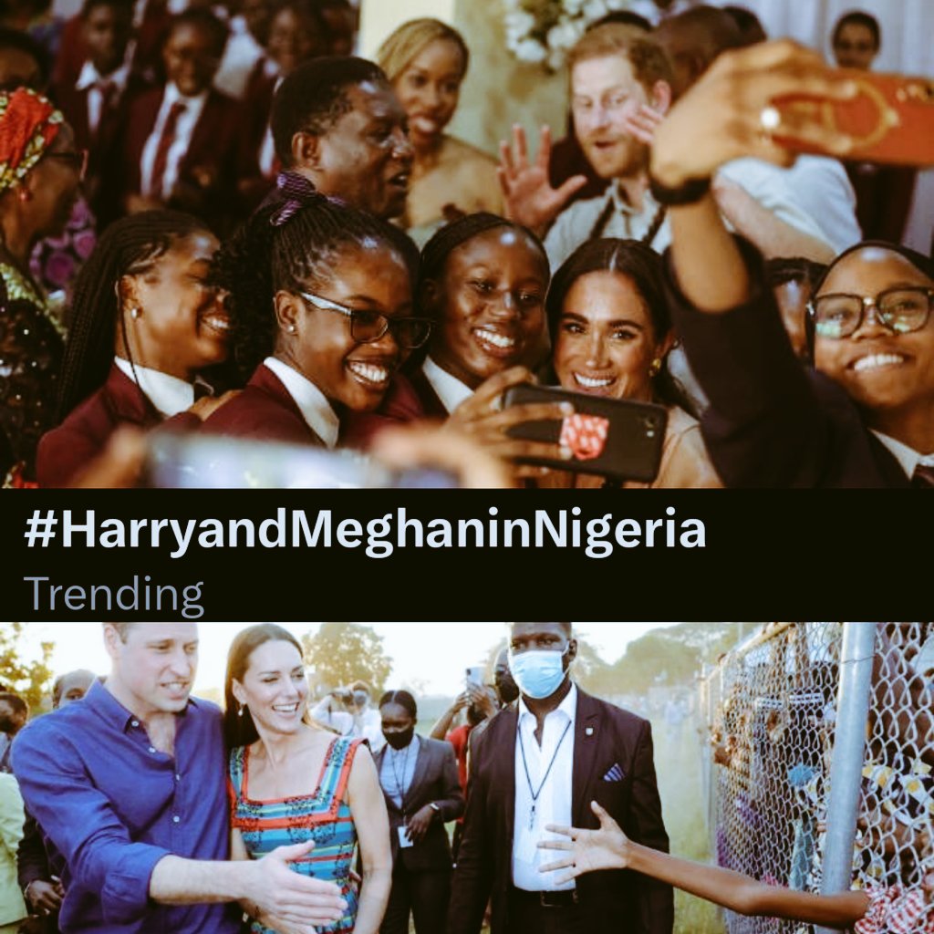 👑 #PrinceHarry & #PrincessMeghan in Nigeria 🇳🇬 
#HarryandMeghanInNigeria 🇬🇧🇺🇸

When BIRTHED classless, tasteless & #RACIST, everyone can see it.