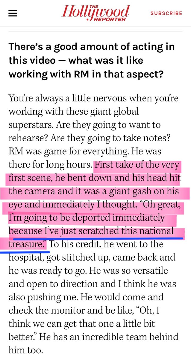 BEEF director calling Joon "National Treasure" 😆

"He bent down, and his head hit the camera and it was a giant gash on his eyw and I thought ' great, Im going to be  deported immediately  because I just  scratched this NATIONAL TREASURE' "

Also mentioning how Joon just went to