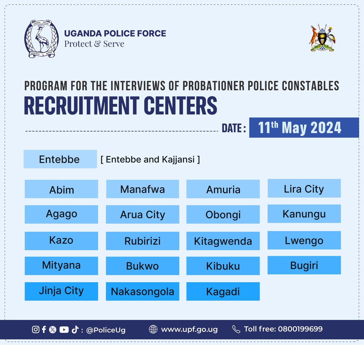 Recruitment program for tomorrow 11th May 2024.