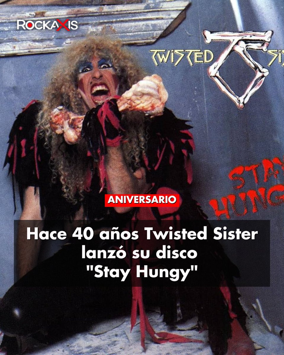🎉 ¡Es hora de celebrar! 🎉 

Hoy conmemoramos el 40 aniversario de 'Stay Hungry' de Twisted Sister. 🎸🤘 Revive este icónico álbum con nuestra reseña en la web y déjate llevar por los clásicos que marcaron una época. 👉🏻acortar.link/lsfFgV

#Rockaxis #TwistedSister…