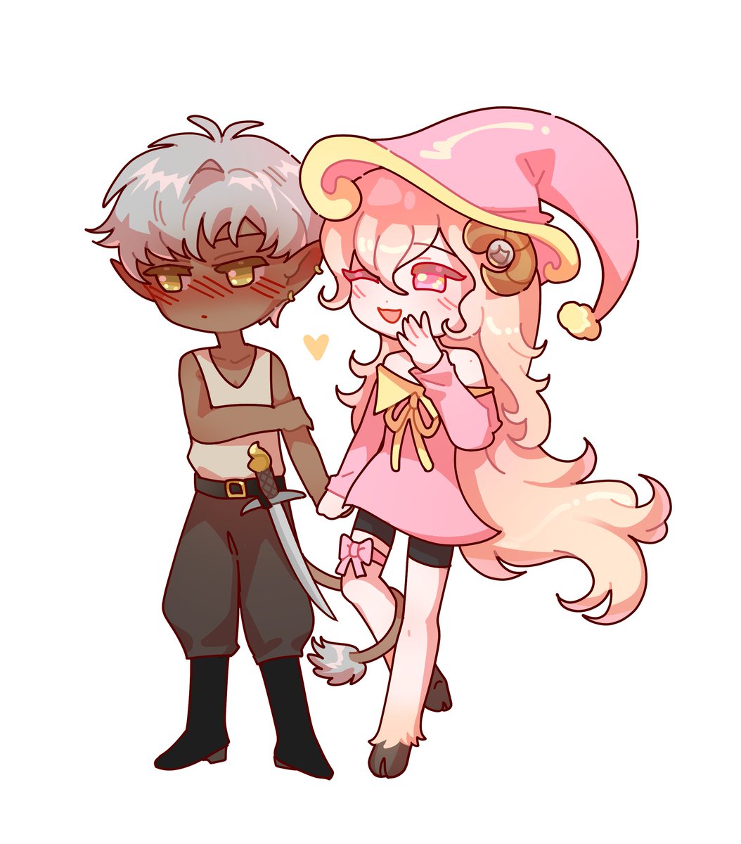Omg, I almost forgot!! Look at my babyboys!! Thank you @_divecats  for taking my commission! They capture these two's personalities/relationship perfectly!! Go commission them right now!!🩷💛🥰