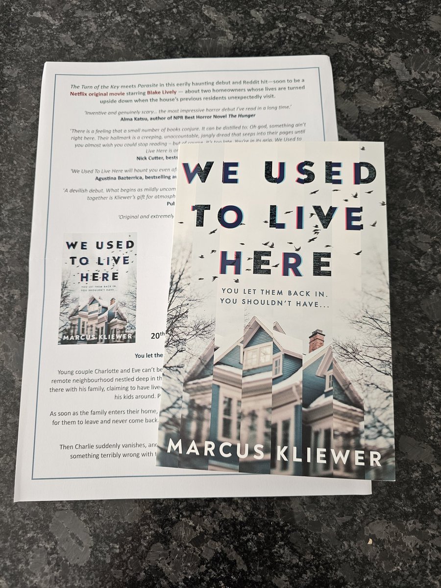 Excited to read this ahead of the upcoming #blogtour @RandomTTours #WeUsedToLiveHere by Marcus Kliewer is published on 20th June @TransworldBooks #bookbloggers #bookX #bookTwitter