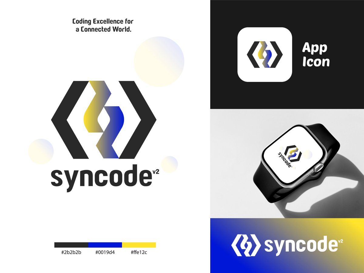 Check out new work on my @Behance profile: 'Syncode v2' be.net/gallery/198281… 

#stsohan #logo #logodesign #logodesigner #logomaker #modernlogo #tech #technology #programming #coding #software #ui #ai #app #web3 #website #design #designer