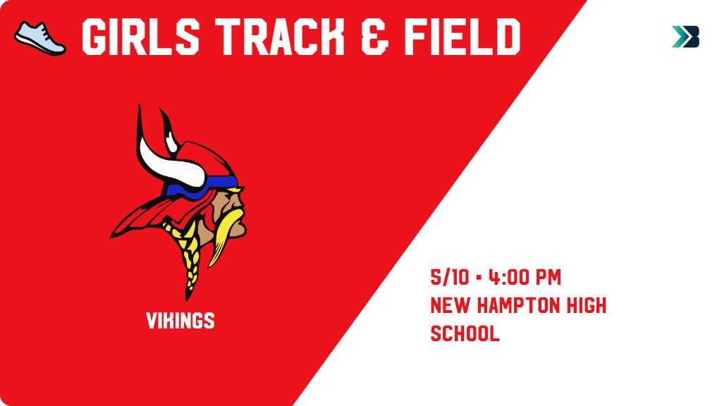Girls Track & Field (8th Grade) Meet Day! - Check out the event preview for the Decorah Vikings. It starts at 4:00 PM and is at New Hampton High School. gobound.com/ia/ighsau/girl…