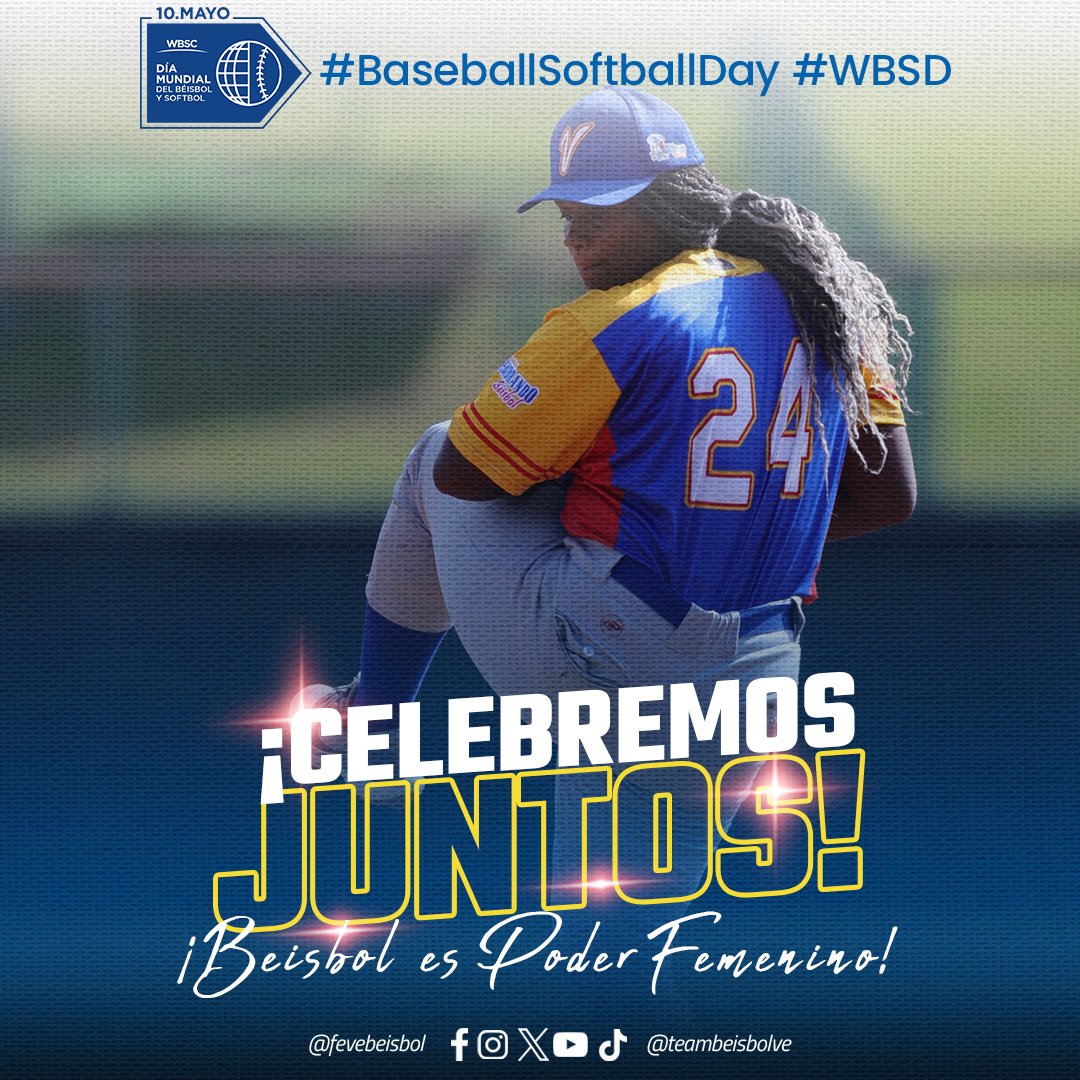 #BaseballSoftballDay #WBSD El #Beisbol #Baseball también es poder femenino, hoy 10 de mayo celebramos nuestro deporte favorito Comparte con nosotros celebrando el deporte del 🇻🇪 en este día tan especial para todos @wbsc @beisbolamericas