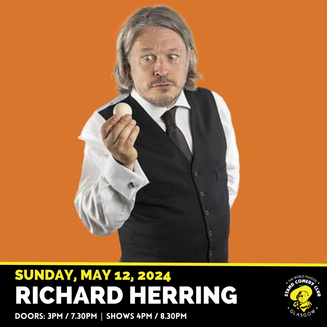 Tonight's show is close to sold out but catch this same great line-up again tomorrow! And a double dose of Richard Herring on Sunday! thestand.co.uk/whats-on/glasg…
