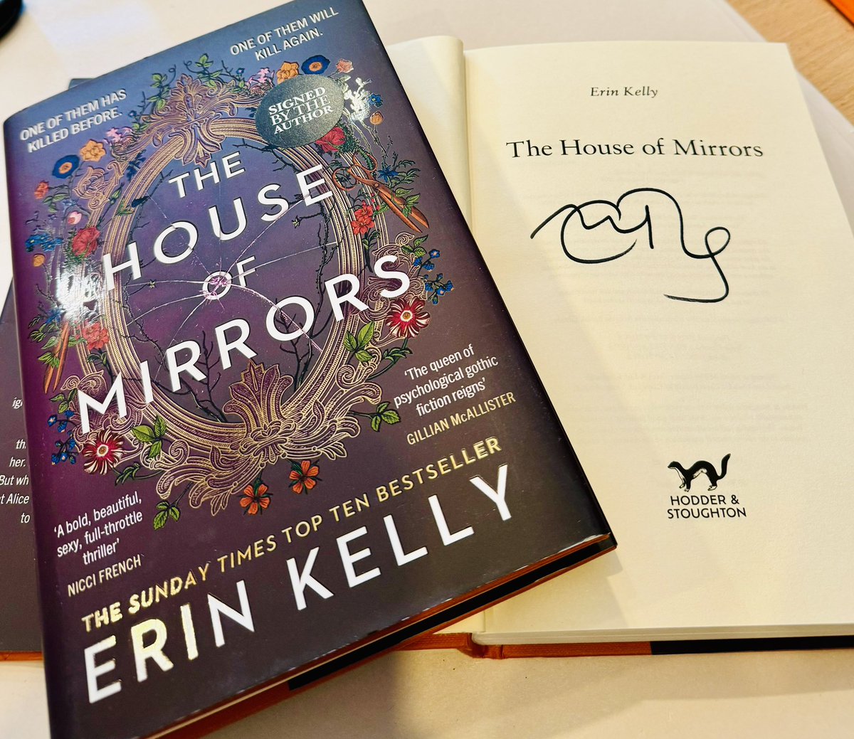 We have just 2 #SIGNED copies left of House of Mirrors by @mserinkelly ‘A bold, beautiful, sexy,full-throttle thriller, immaculately constructed…it is a gorgeous, creepy Gothic story for our times…and that ending!' NICCI FRENCH foxlanebooks.co.uk/product-page/p…