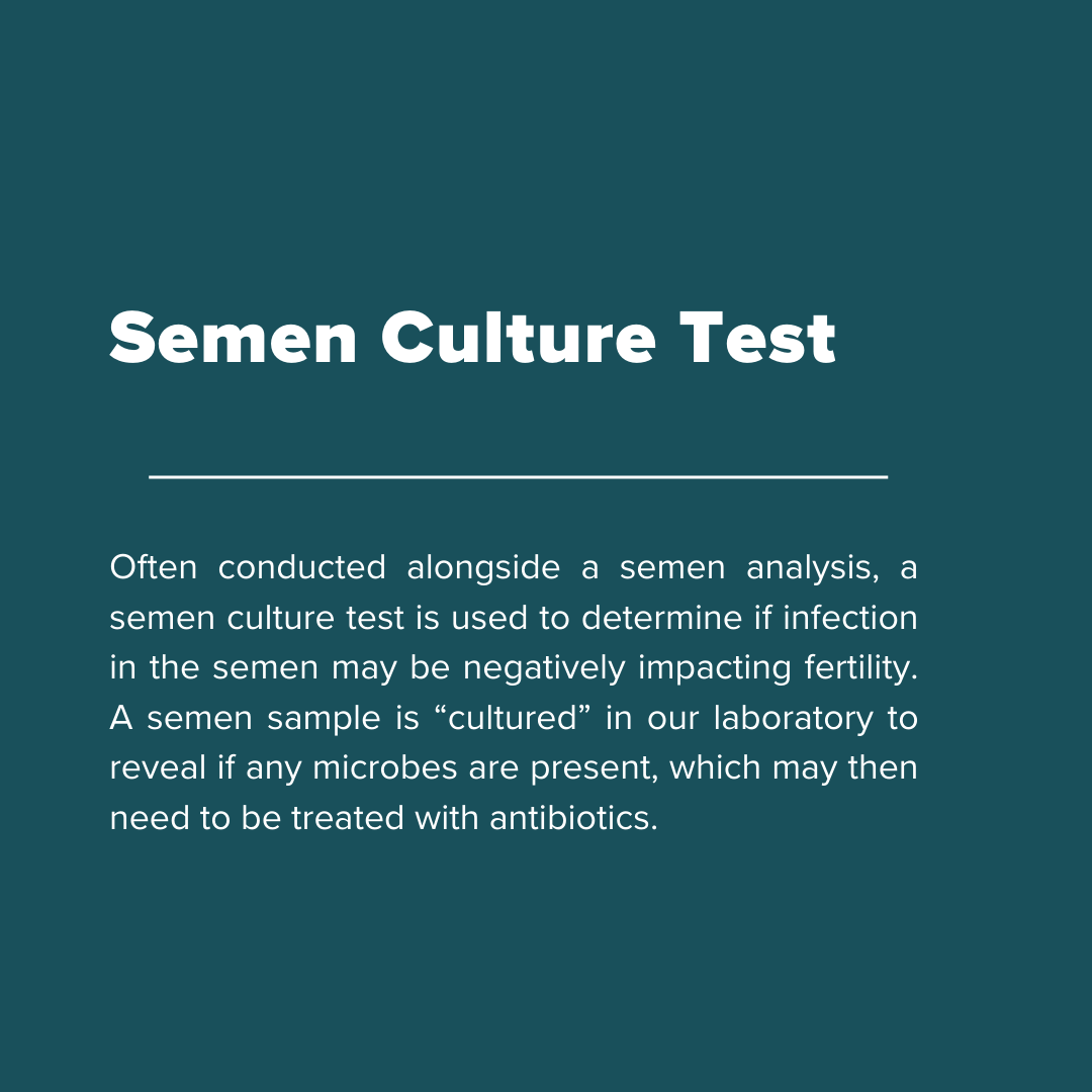 Semen Culture and Sensitivity Testing can help to uncover the presence of infection in the semen, which could be impacting your fertility.
 #FertilityHealth #MaleFertility #SemenAnalysis #ReproductiveHealth #FertilityTesting #MenHealth #InfertilityAwareness  #SpermHealth