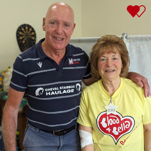 🎉 Congratulations to Paul Adams and Sheila Palmer who both reached their 1️⃣0️⃣0️⃣ donation milestone at our session in Denbigh yesterday! 🩸 In total, these two dedicated donors have saved up to 6️⃣0️⃣0️⃣ lives! ❤️