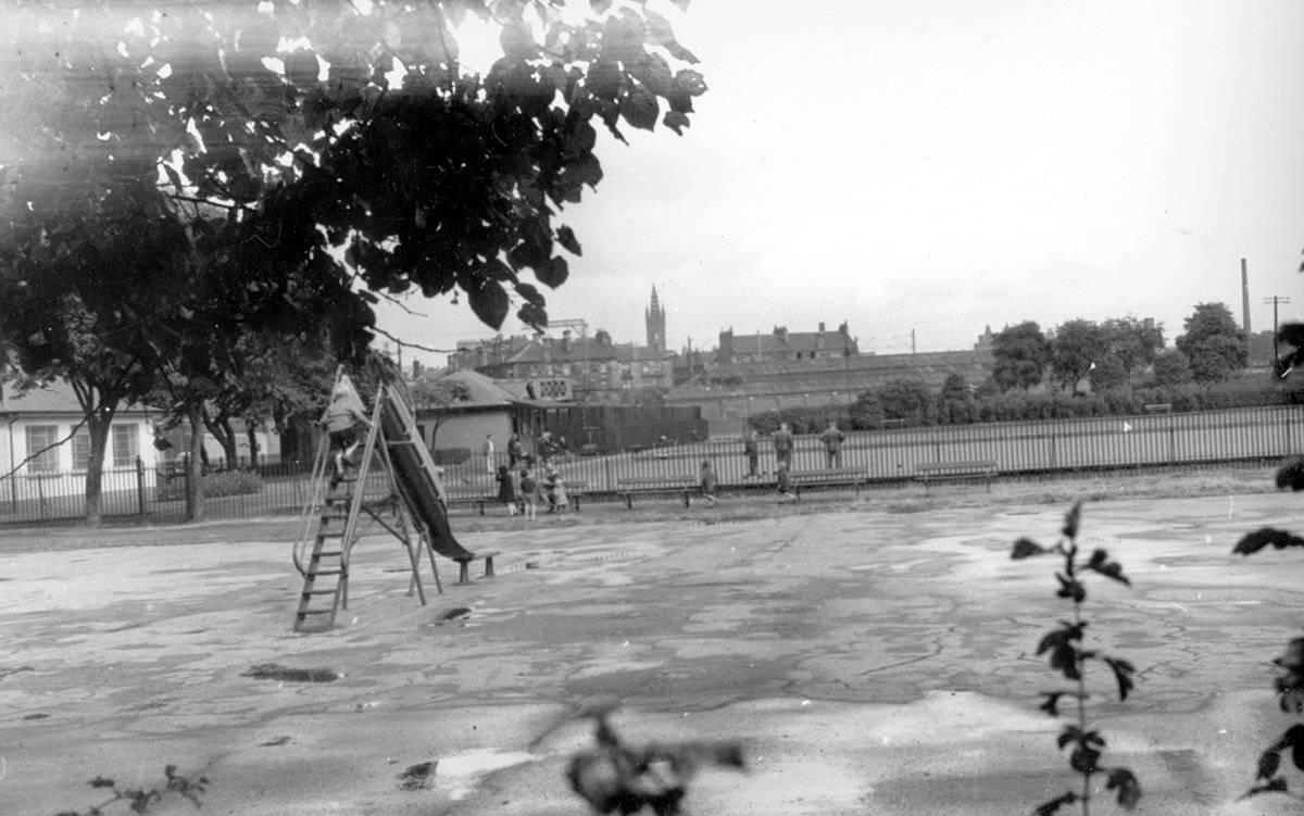 Children's playground in Partick, 1969. Can anyone identify it? Archive Ref: D-TC8/20/N17/1/045