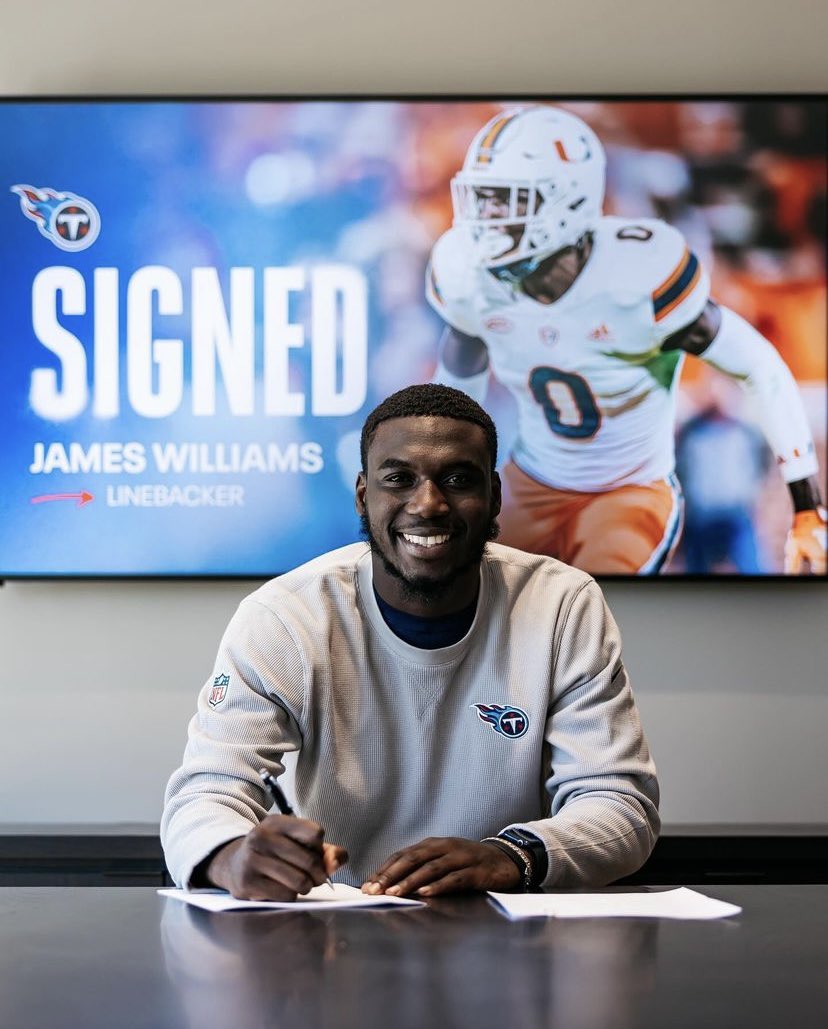 Congratulations and thank you for all you’ve done for our program, James Williams! We know that you'll continue to make us proud as you move on to write your life’s next chapter with the Tennessee Titans. Forever a Miami Hurricane.