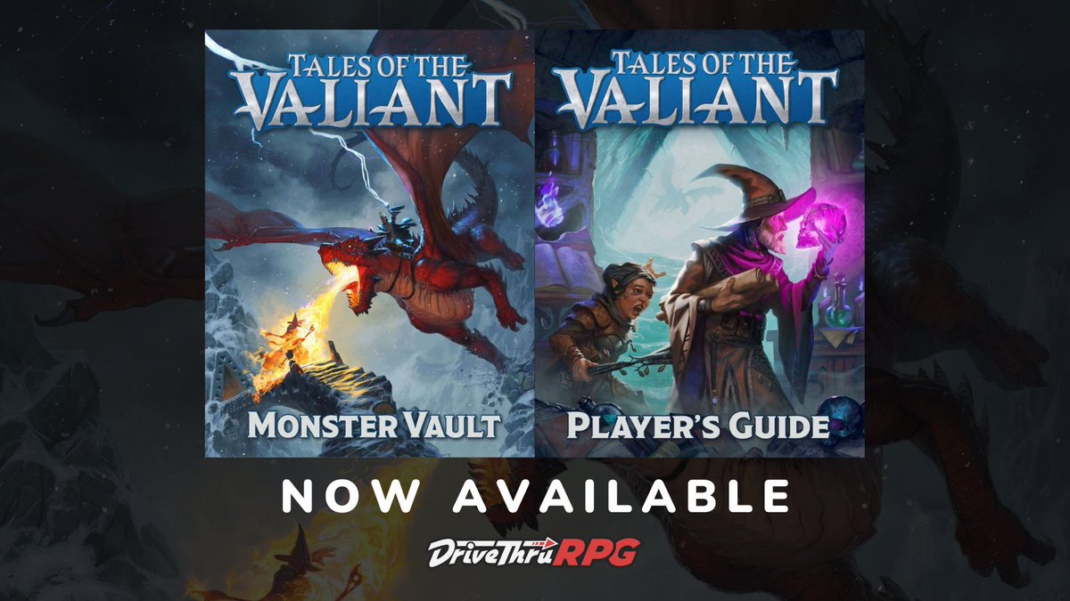 New from @KoboldPress! ⚔️Join the Ranks & Get all the Monsters You Need! 🐉Tales of the Valiant: Players Guide & Monsters Vault are NOW AVAILABLE! Be Bold. Be Brave. Be Valiant. Today! 👇 drivethrurpg.com/en/publisher/2…