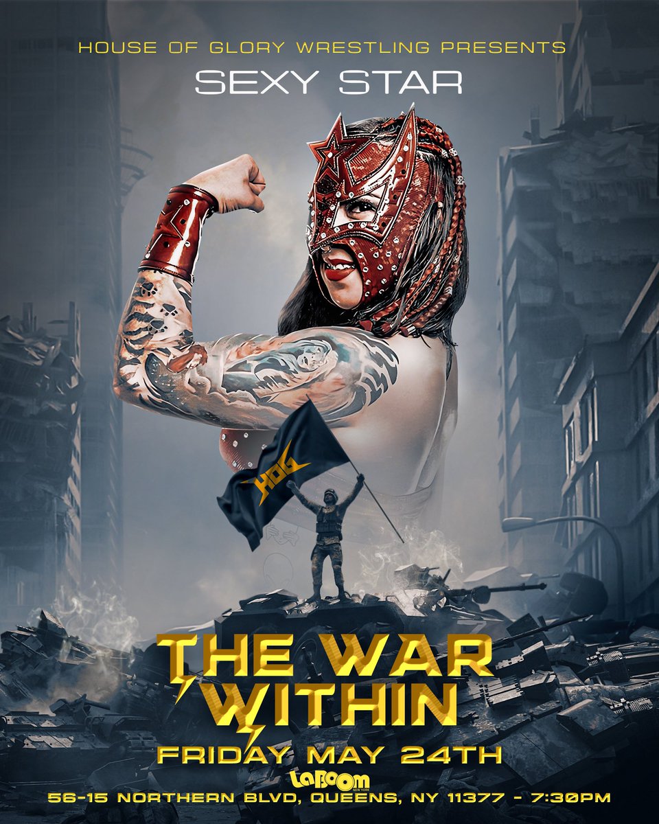 🔥BREAKING🔥 🇲🇽 SEXY STAR returns to HOG May 24th at #TheWarWithin !!! Will she get another shot at The Ultra Violette and the HOG Women’s Championship?!? @Sexy_staaar Tickets Available ⬇️ LIVE on @FiteTV tickettailor.com/events/houseof…