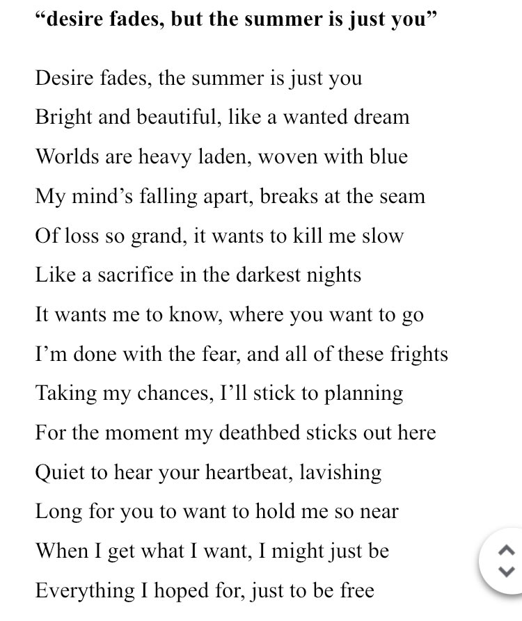 📝 POETRY: “desire fades, but the summer is just you” #Poem #poetrylovers #poetry #poetrytwitter