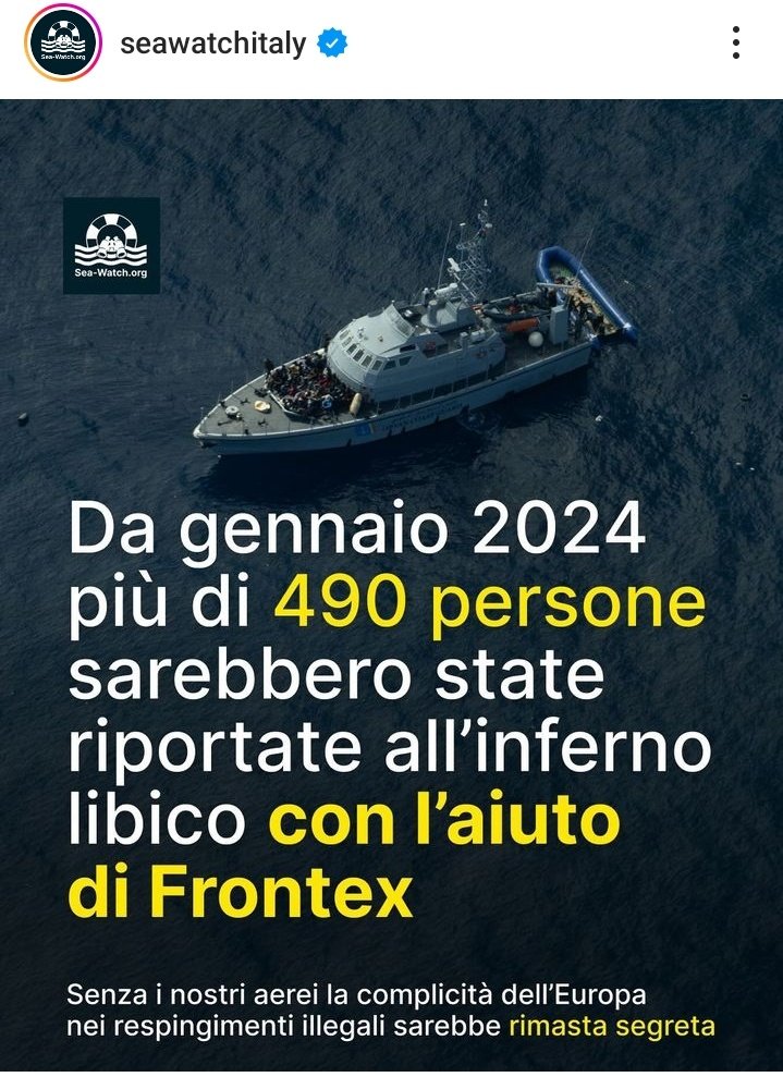 La presenza delle ONG nel #Mediterraneo e negli altri punti critici di attraversamento verso l'#Europa è imprescindibile per salvare vite umane, sbugiardare la narrazione di #Frontex e dei suoi 'mandanti' e testimoniare ciò che realmente accade.
