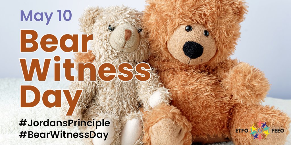 It is #BearWitnessDay! Annually marked as an occasion to raise awareness of Jordan’s Principle, honour Jordan River Anderson and his family, and educate to end the ongoing discrimination faced by First Nations children. Learn more and take action #onted fncaringsociety.com/what-you-can-d…