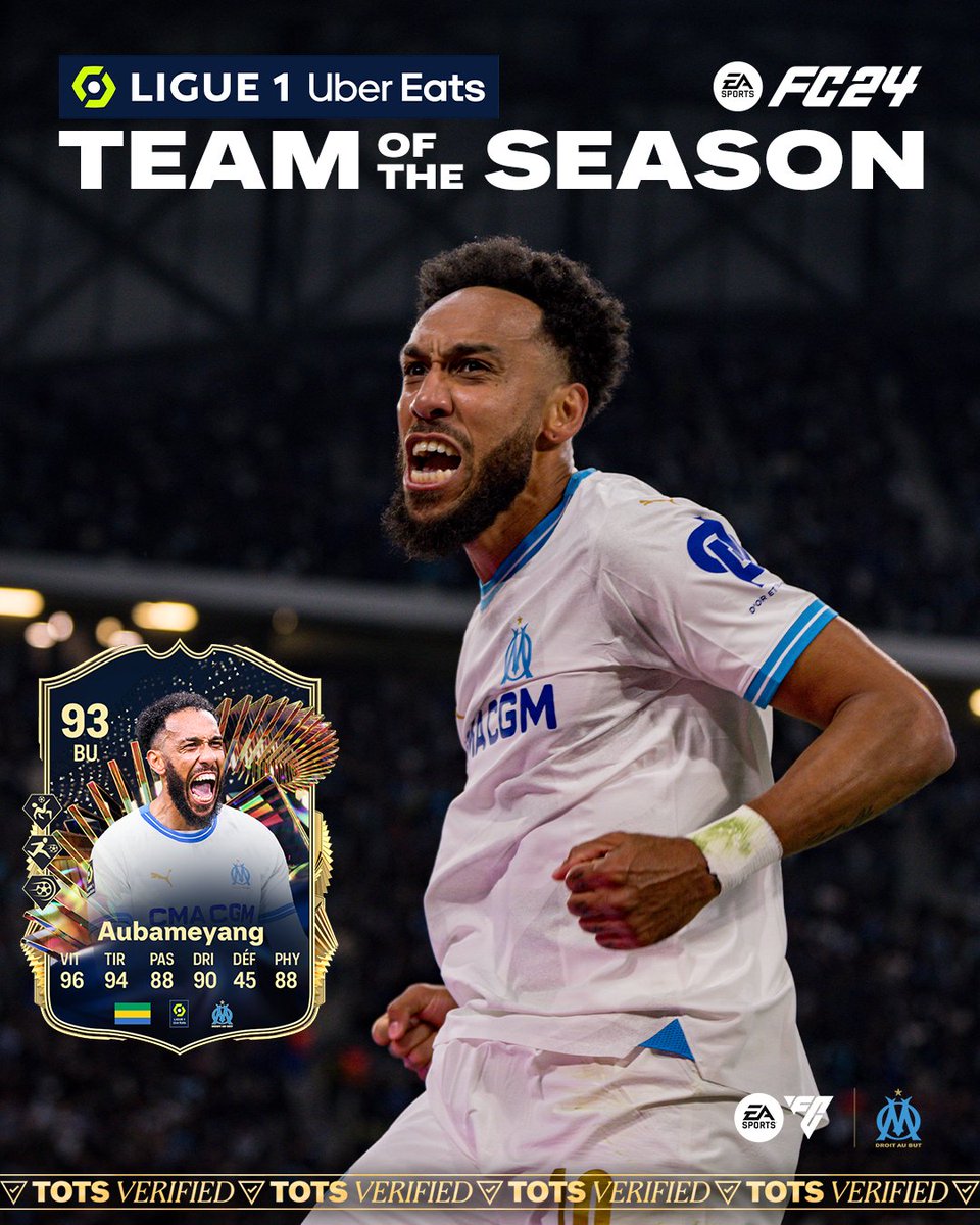 OM_eSport 🎮 (@om_esport_) on Twitter photo 1️⃣4️⃣ buts ✚ 8️⃣ passes décisives en championnat cette saison ⚽️
<a href="/Auba/">AUBA⚡️</a> est logiquement dans la 𝙏𝙚𝙖𝙢 𝙤𝙛 𝙩𝙝𝙚 𝙎𝙚𝙖𝙨𝙤𝙣 de <a href="/Ligue1UberEats/">Ligue1UberEats</a> 👏🇬🇦 #FC24 #TOTS
🤝 <a href="/easportsfcfr/">EA SPORTS FC France</a> 🎮 1️⃣4️⃣ buts ✚ 8️⃣ passes décisives en championnat cette saison ⚽️
<a href="/Auba/">AUBA⚡️</a> est logiquement dans la 𝙏𝙚𝙖𝙢 𝙤𝙛 𝙩𝙝𝙚 𝙎𝙚𝙖𝙨𝙤𝙣 de <a href="/Ligue1UberEats/">Ligue1UberEats</a> 👏🇬🇦 #FC24 #TOTS
🤝 <a href="/easportsfcfr/">EA SPORTS FC France</a> 🎮