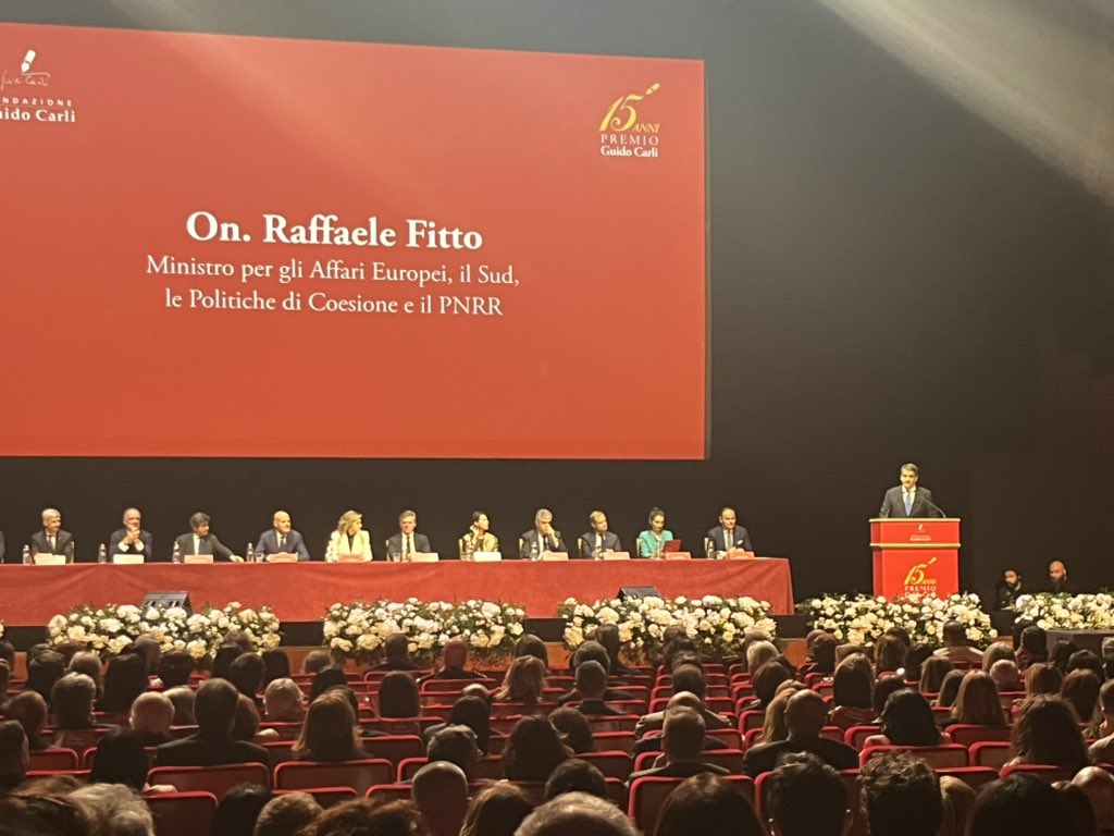 degiorgi70's tweet photo. Romana Liuzzo apre 15ma Edizione Premio Guido Carli #auditorium #luiss #eccellenze tema Lavoro e inclusione Ministri Fitto e Piantedosi https://t.co/kKCvzMBkS3