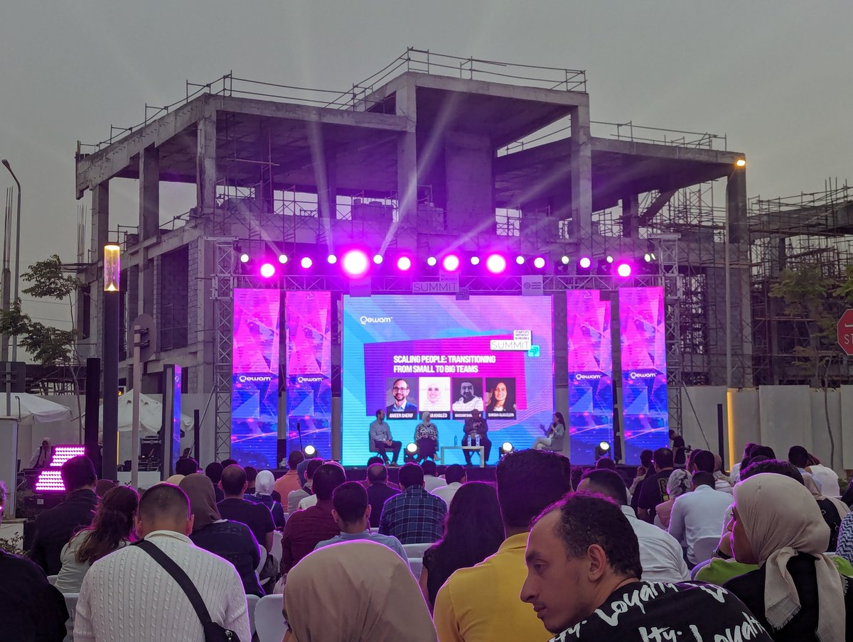 wdeveloper's tweet image. Now attending the panel 'Scaling People: Transitioning from Small to Big Teams' at #StartupWithoutBorders. One of the panelists is my old friend Ameer Sherif, and I couldn't resist joining a session with Ameer on board! 🚀 #Entrepreneurship"