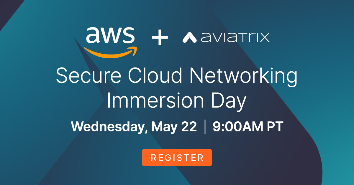 🔥Our upcoming Immersion Day with #AWS is designed to help you unlock substantial cost savings from your NAT Gateways & #Cloud #Firewalls!

🌐@AWS & #Aviatrix experts will help you explore enterprise-grade #cloudnetworking, #security, & #cloudops.

➡tinyurl.com/ywv37sdn