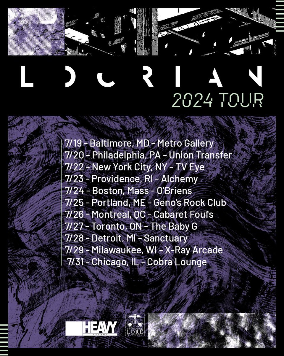 Updated tour poster. Hope to see ya in July.